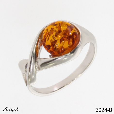 Ring 3024-B with real Amber