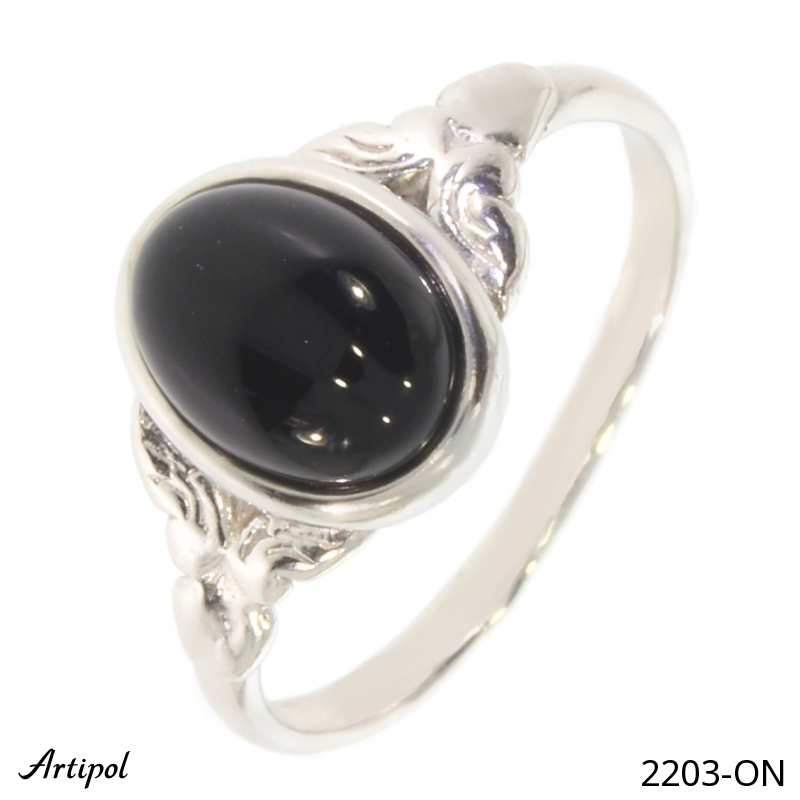 Bague 2203-ON en Onyx noir véritable