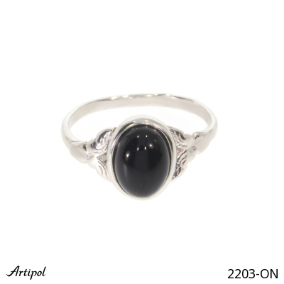 Ring 2203-ON mit echter Schwarzem Onyx