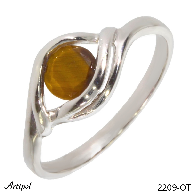 Bague 2209-OT en Oeil de tigre véritable