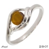 Bague 2209-OT en Oeil de tigre véritable
