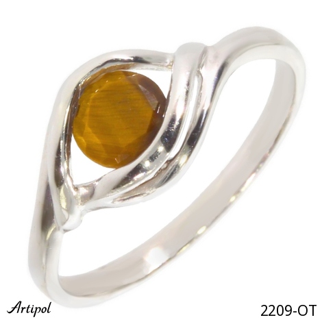 Bague 2209-OT en Oeil de tigre véritable