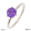 Ring M02-AF with real Amethyst faceted
