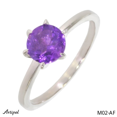 Ring M02-AF with real Amethyst