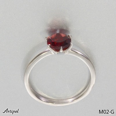 Ring M02-G mit echter Granat