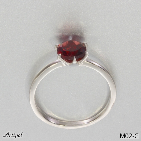 Ring M02-G mit echter Granat