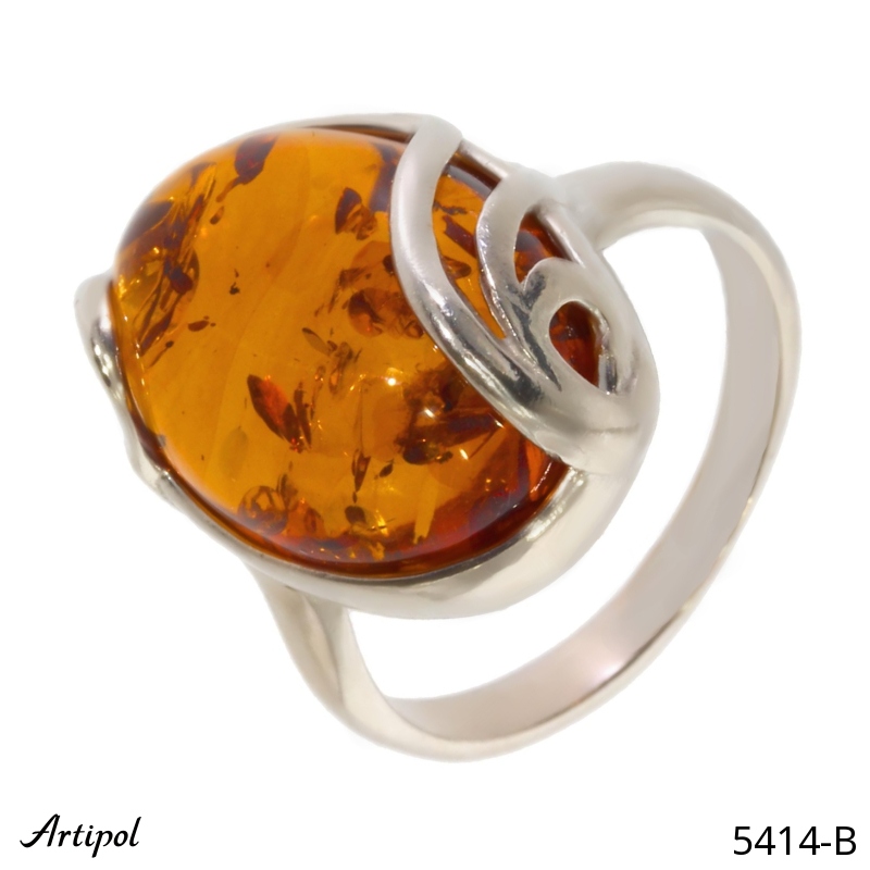 Ring 5414-B with real Amber