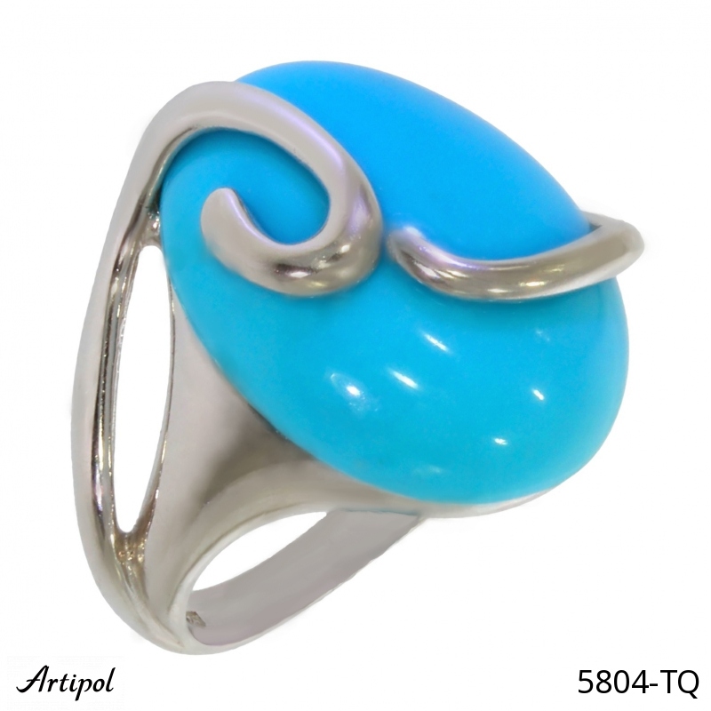 Bague 5804-TQ en Turquoise véritable