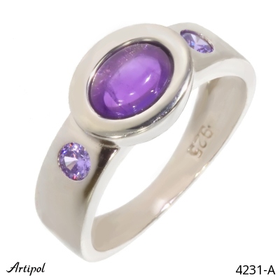 Ring 4231-A with real Amethyst