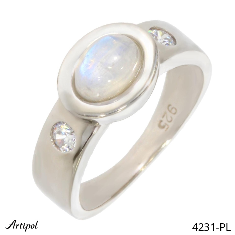 Bague 4231-PL en Pierre de lune véritable