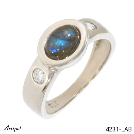 Ring 4231-LAB mit echter Labradorit