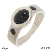 Ring 4231-ON mit echter Schwarzem Onyx