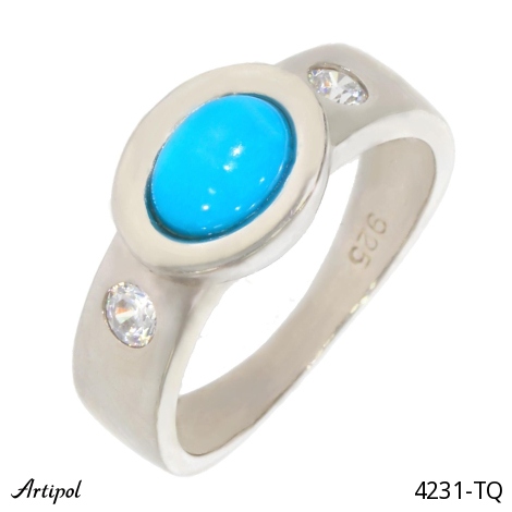 Bague 4231-TQ en Turquoise véritable