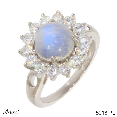 Ring 5018-PL with real Rainbow Moonstone
