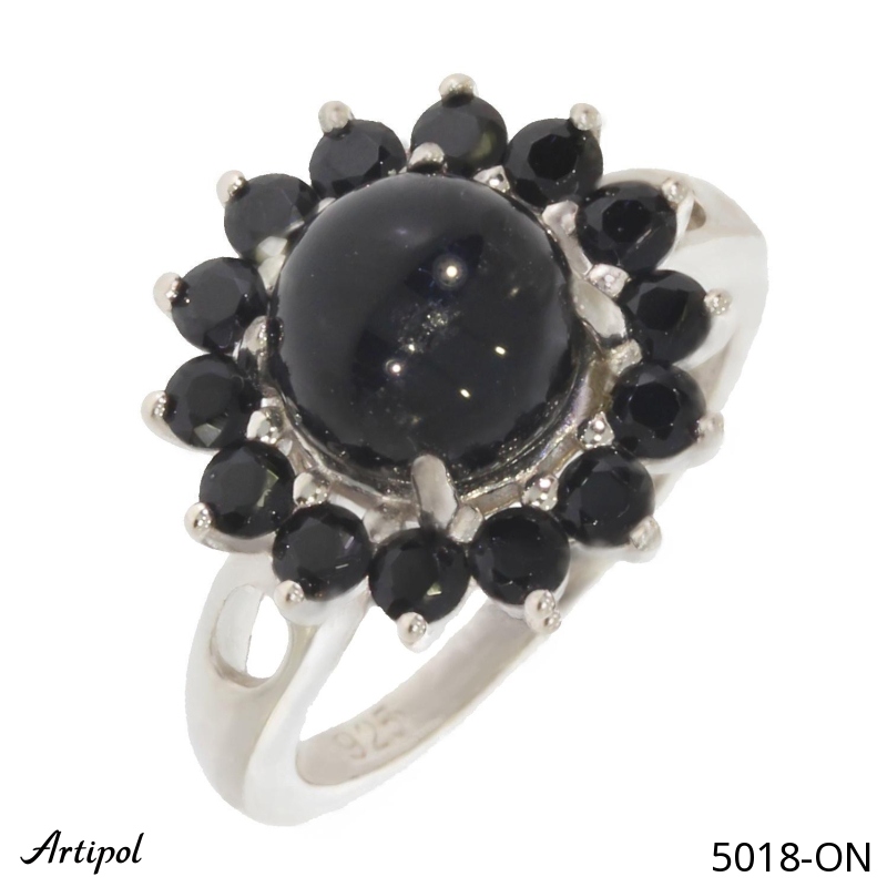 Ring 5018-ON mit echter Schwarzem Onyx