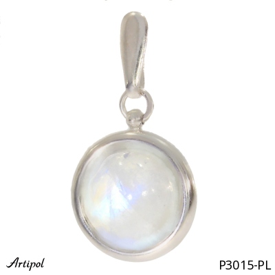Pendant P3015-PL with real Rainbow Moonstone