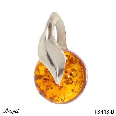 Pendant P3413-B with real Amber