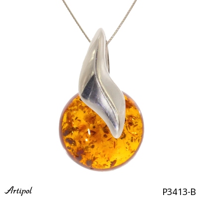 Pendant P3413-B with real Amber