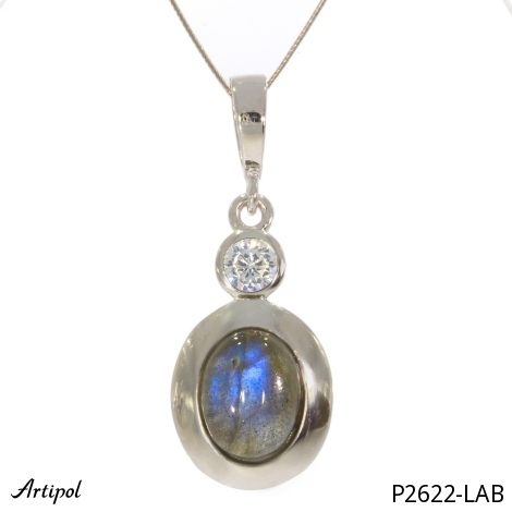 Pendentif P2622-LAB en Labradorite véritable