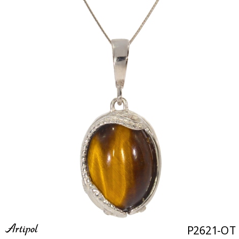 Pendentif P2621-OT en Oeil de tigre véritable