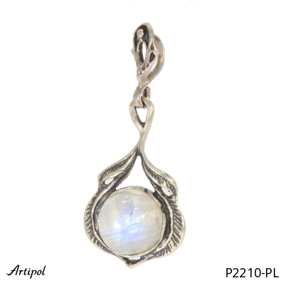 Pendant P2210-PL with real Rainbow Moonstone