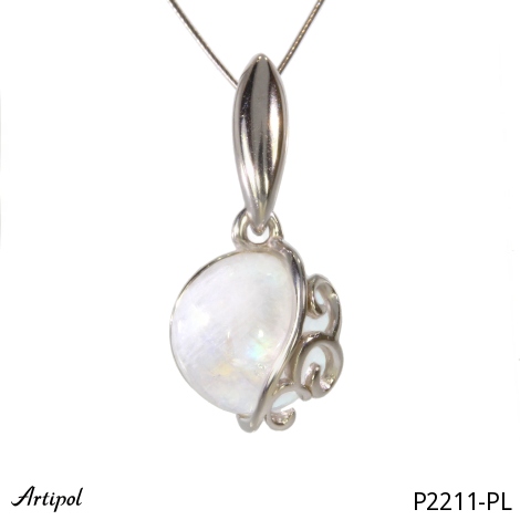 Pendant P2211-PL with real Moonstone