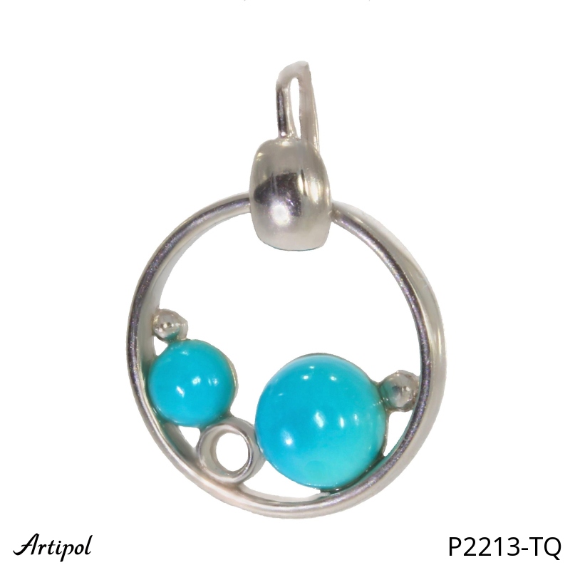 Pendentif P2213-TQ en Turquoise véritable