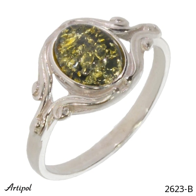 Ring 2623-B with real Amber