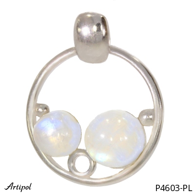 Pendant P4603-PL with real Rainbow Moonstone