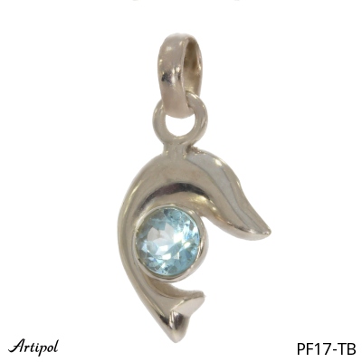 Pendentif PF17-TB en Topaze bleue véritable