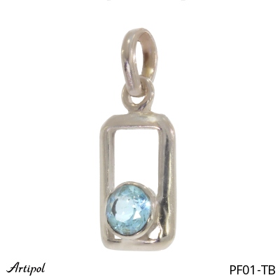 Pendentif PF01-TB en Topaze bleue véritable