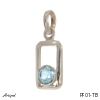 Pendentif PF01-TB en Topaze bleue véritable