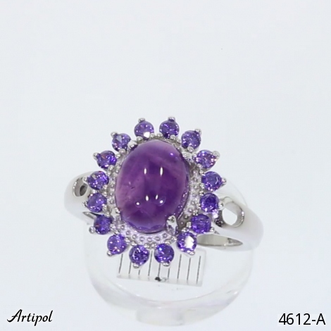 Bague Argent 925 Rhodiée Avec Pierre Naturelle - Modèle Fleuri Français 4612 - Artipol