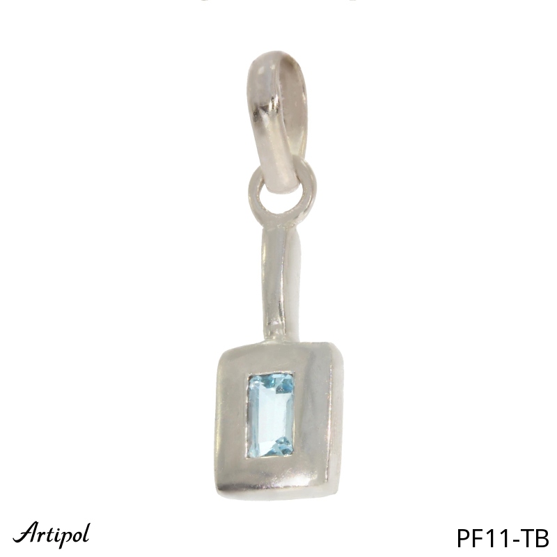 Pendentif PF11-TB en Topaze bleue véritable