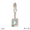 Pendant PF11-TB with real Blue topaz