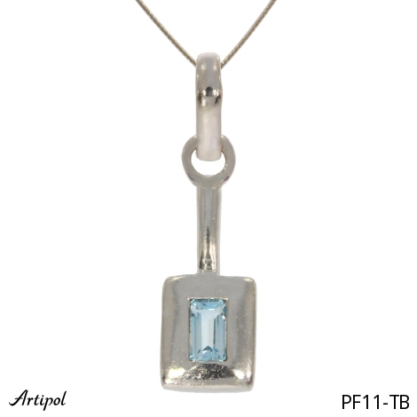 Pendant PF11-TB with real Blue Topaz