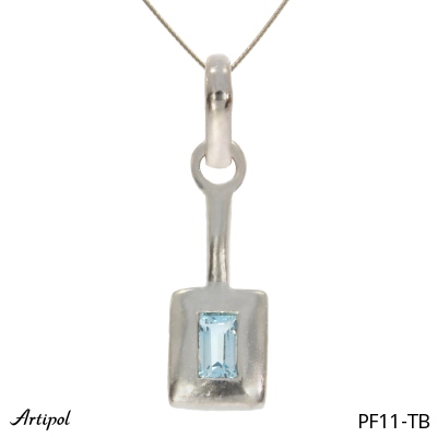 Pendant PF11-TB with real Blue topaz