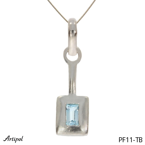 Pendant PF11-TB with real Blue Topaz