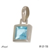 Pendant PF07-TB with real Blue Topaz