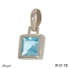 Pendant PF07-TB with real Blue topaz