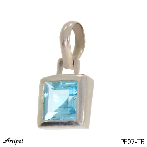 Pendant PF07-TB with real Blue Topaz