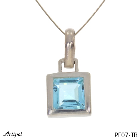 Pendant PF07-TB with real Blue topaz