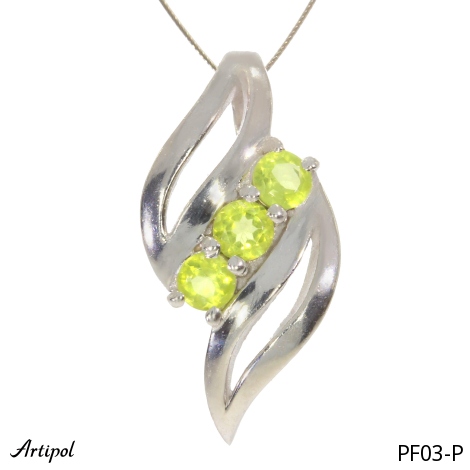 Pendant PF03-P with real Peridot
