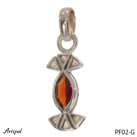 Pendant PF02-G with real Garnet