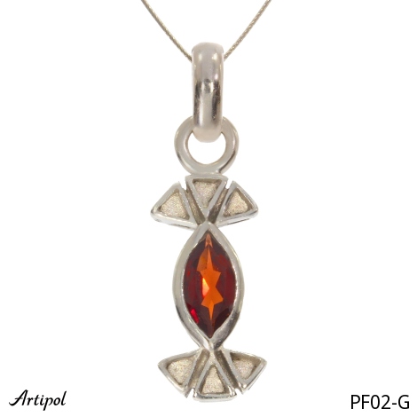 Pendant PF02-G with real Garnet