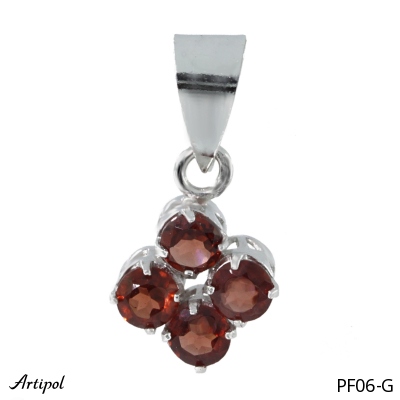 Pendant PF06-G with real Red garnet