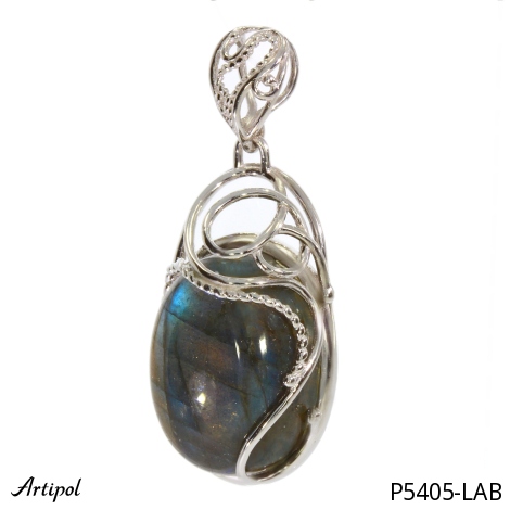 Pendentif P5405-LAB en Labradorite véritable
