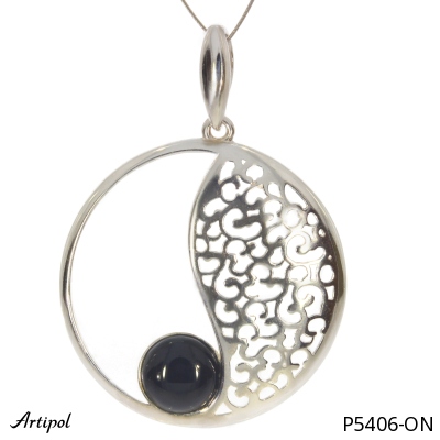 Pendant P5406-ON with real Black Onyx
