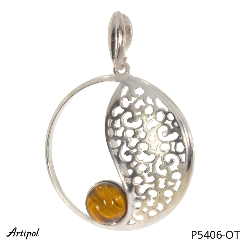 Pendentif P5406-OT en Oeil de tigre véritable