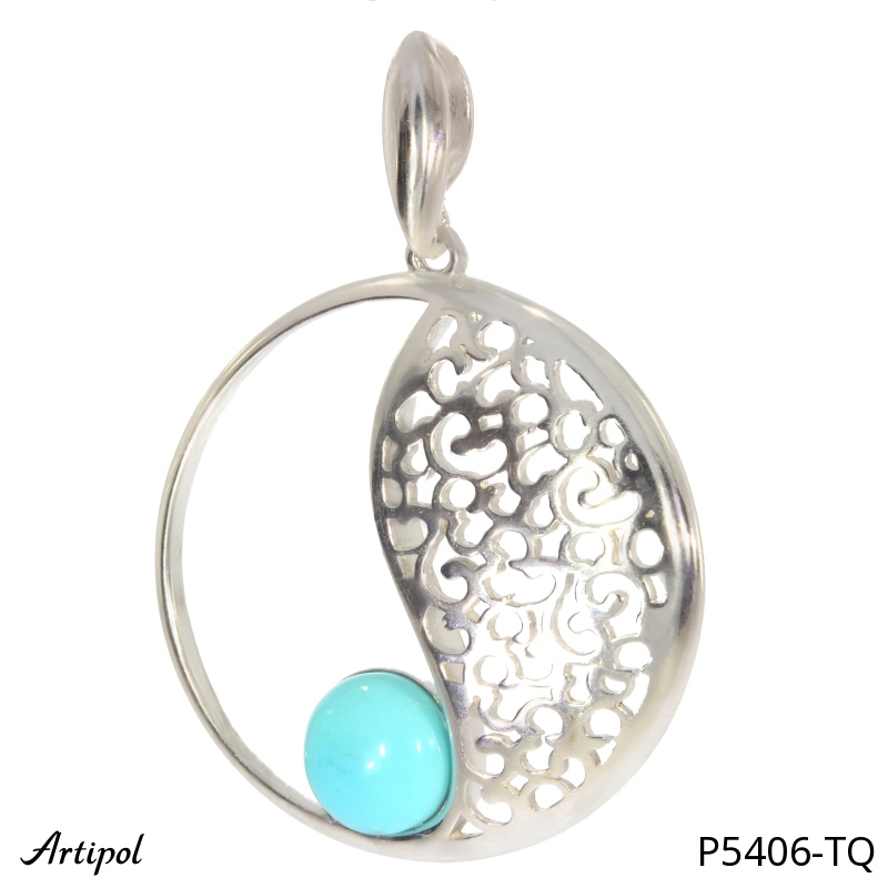 Pendant P5406-TQ with real Turquoise